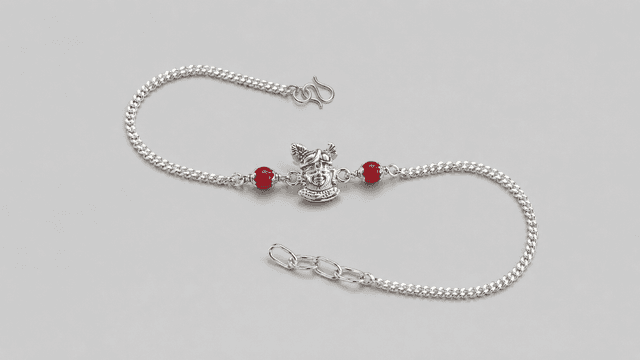 Shrinathji Divine Grace Silver Rakhi