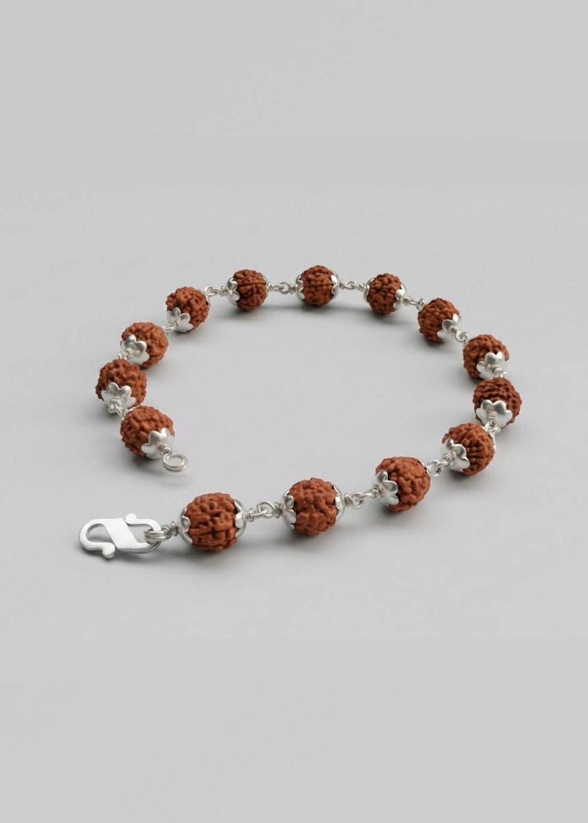 Sacred Silver Rudraksh Bracelet
