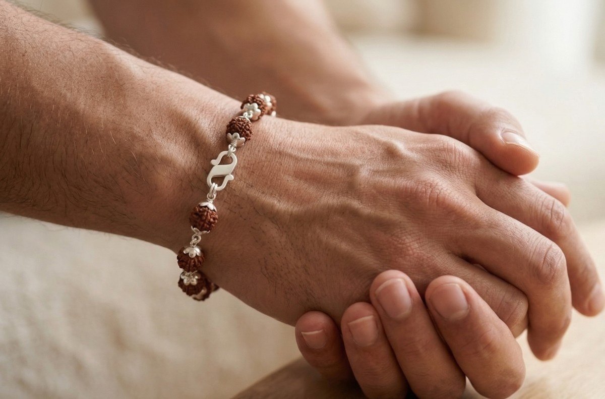 Sacred Silver Rudraksh Bracelet